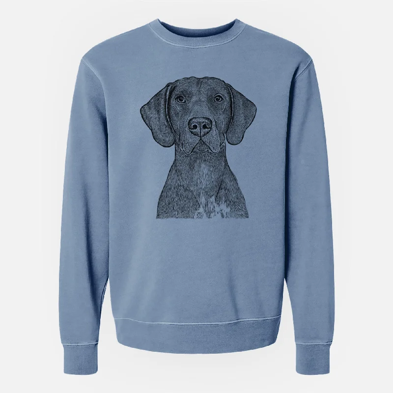 Bare Lucifer the German Shorthaired Pointer - Unisex Pigment Dyed Crew Sweatshirt Hoodie with Crew Neck Simple Timeless