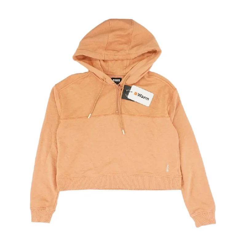 Orange Solid Hoodie Hoodie with Emblem Brand Identity