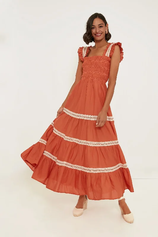 Rust Aubrie Dress Tunics Luxurious high-end