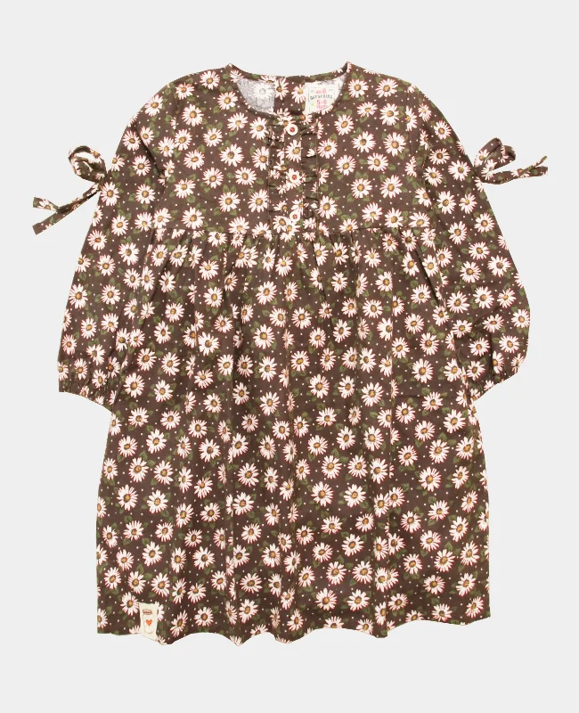 Girls L/S Printed Flannel Dress Tunics Chic elegant