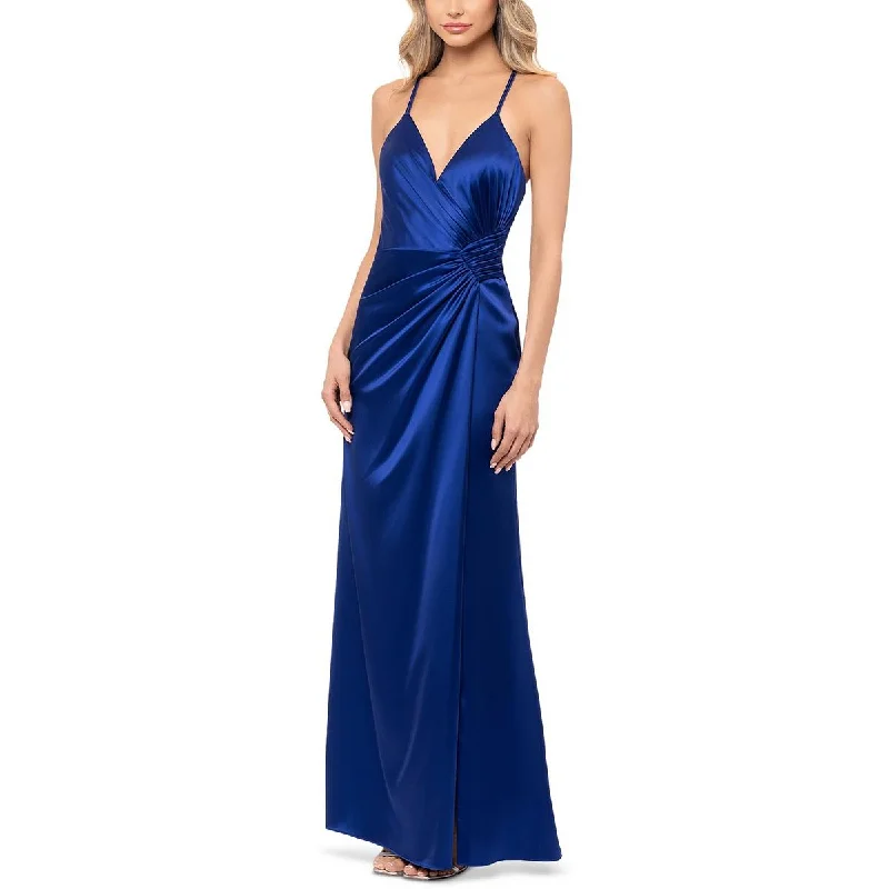 Juniors Womens Ruched Polyester Evening Dress Tunics Chic fashionable