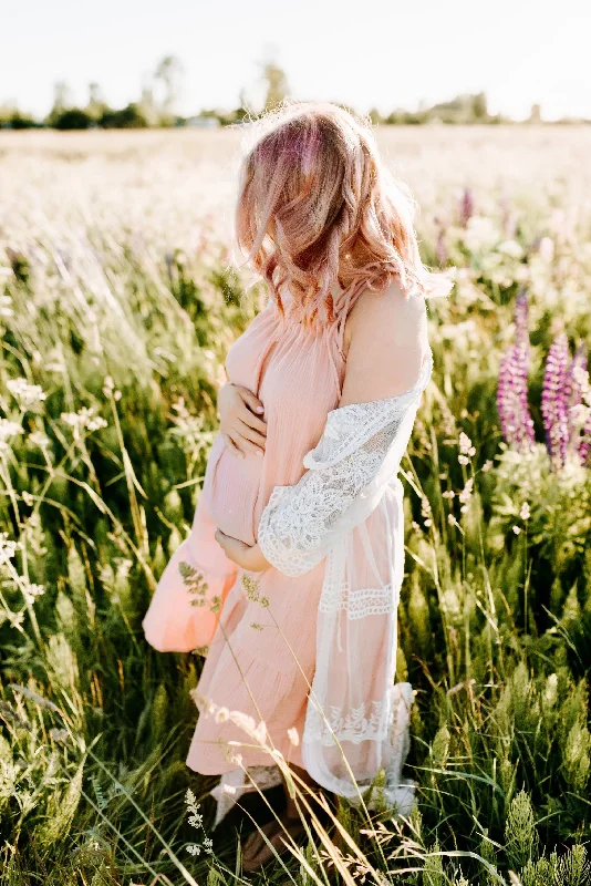 Back to nature women's dress - Dusty Pink Tunics Ceremony elegant