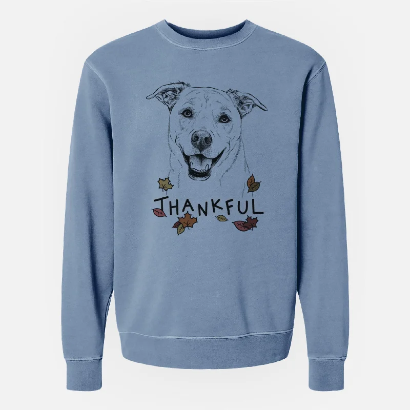 Thankful Carl the Mixed Breed - Unisex Pigment Dyed Crew Sweatshirt Hoodie Jacket Zipper Layering