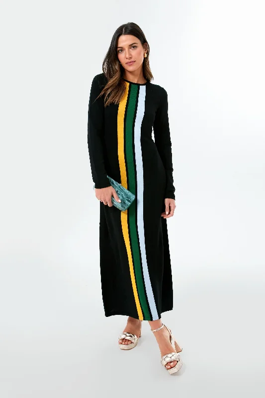 Black London Knit Dress Tunics Summer linen
