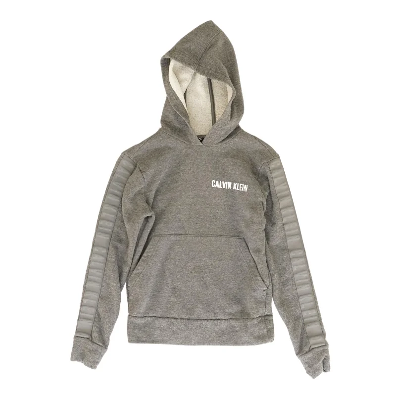 Charcoal Solid Hoodie Hoodie with Drawstring Waist Adjustable Fitted