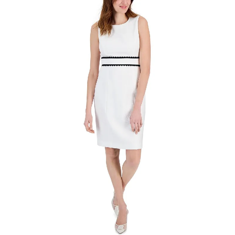 Womens Scalloped Polyester Sheath Dress Tunics Hiking breathable