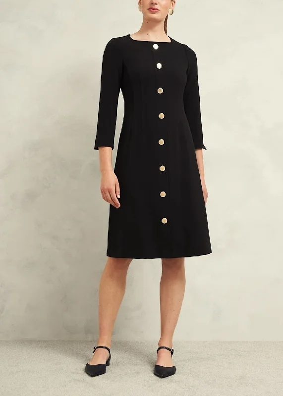 Marsha Dress 0224/5858/9845l00 Black Turtleneck Warm Winter
