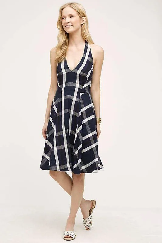 Anya Dress - Navy Plaid Tunics Canvas sturdy