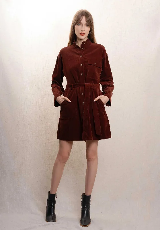 Dress Chc-24016 Cloelia Bordeaux Tunics Chic fashionable