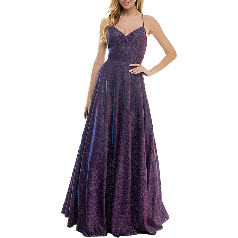 City Studio Womens Juniors Glitter Formal Evening Dress Tunics Recommended stylist