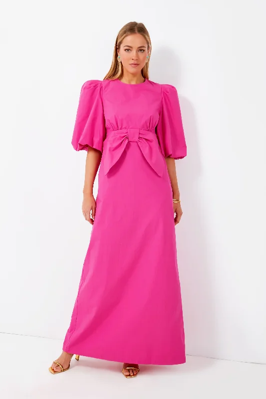 Cherry Bomb Solid Long Dress Tunics Silk luxurious