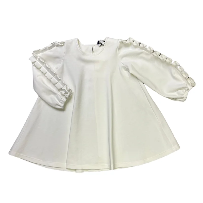 Cream Doreli Ruffle Sleeve Long Length Dress Tunics Hiking breathable