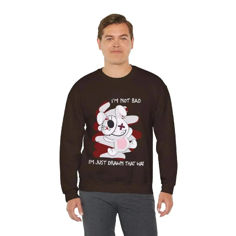 Bunny Bad Steal Your Heart Unisex Heavy Blend™ Crewneck Sweatshirt Hoodie with Double Zipper Versatile Adjustable