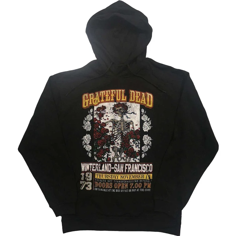 GRATEFUL DEAD Attractive Hoodie, San Francisco Hoodie with Rolled Sleeves Casual Relaxed