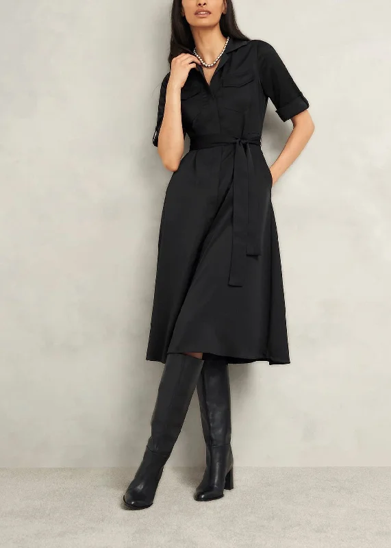 Towneley Dress 0224/5574/9045l00 Black Turtleneck Neckline Stylish
