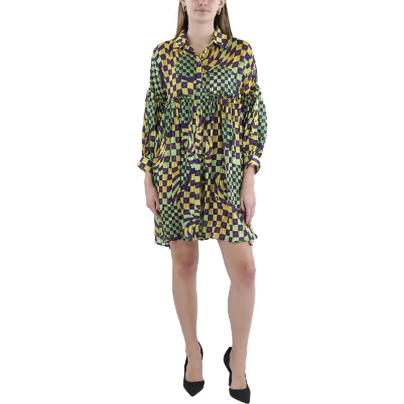 Womens Geometric Polyester Tunic Dress Tunics Practical easy-care