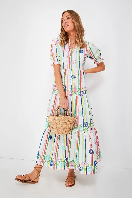 Multi Stripe Flaming Katy Dress Tunics Stylish modern