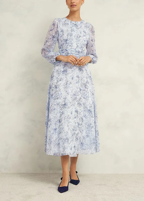 Petite Mariette Dress 0224/5423/9045l04 Blue-Multi Tunics Denim casual