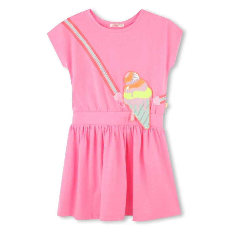 Pink Ice Cream Graphic Dress Tunics Distressed trendy
