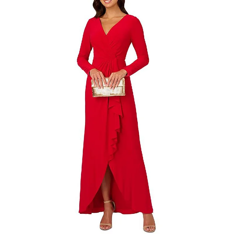 Womens Gathered Polyester Evening Dress Tunics Short Trendy