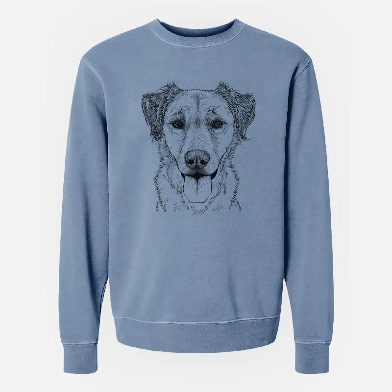 Bare Apollo the Mixed Breed - Unisex Pigment Dyed Crew Sweatshirt Hoodie with Pattern Geometric Abstract