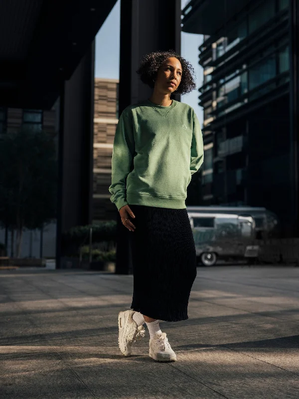 Sweatshirt - Sage Hoodie Dress Longline Feminine