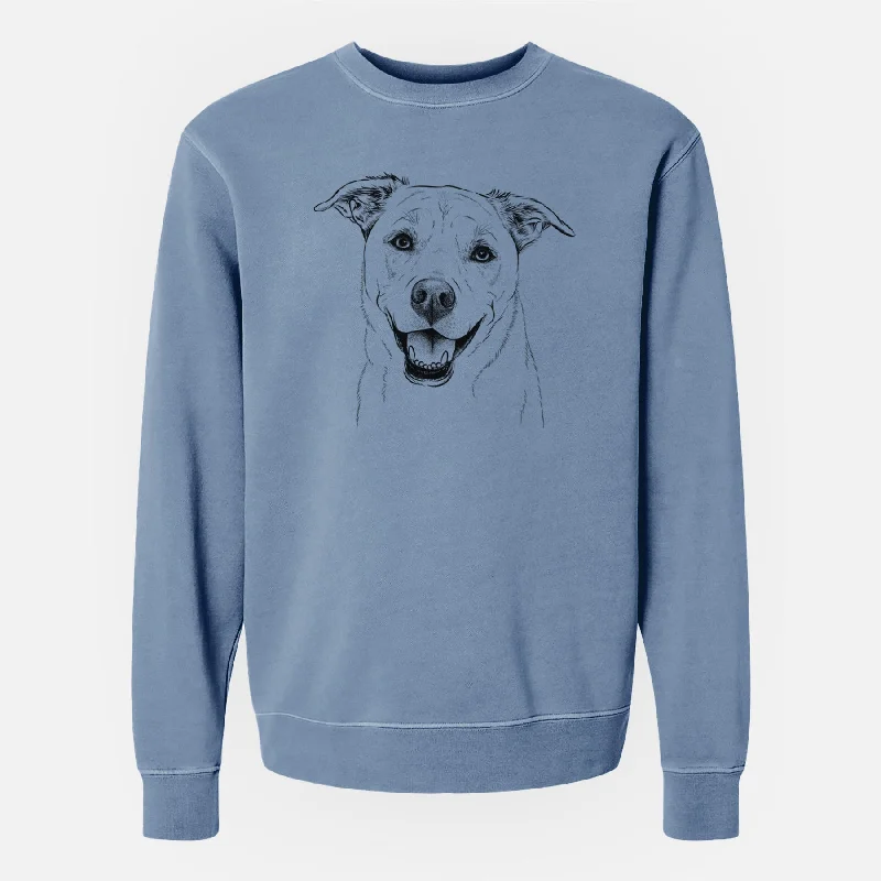 Bare Carl the Mixed Breed - Unisex Pigment Dyed Crew Sweatshirt Hoodie with Ribbed Hem Stretchable Secure