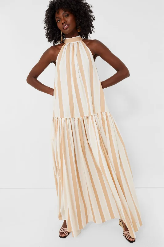 Sand Stripe Midi Marlowe Dress Tunics Occasion special
