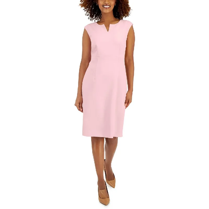 Womens Solid Crepe Wear To Work Dress Tunics Sophisticated sleek