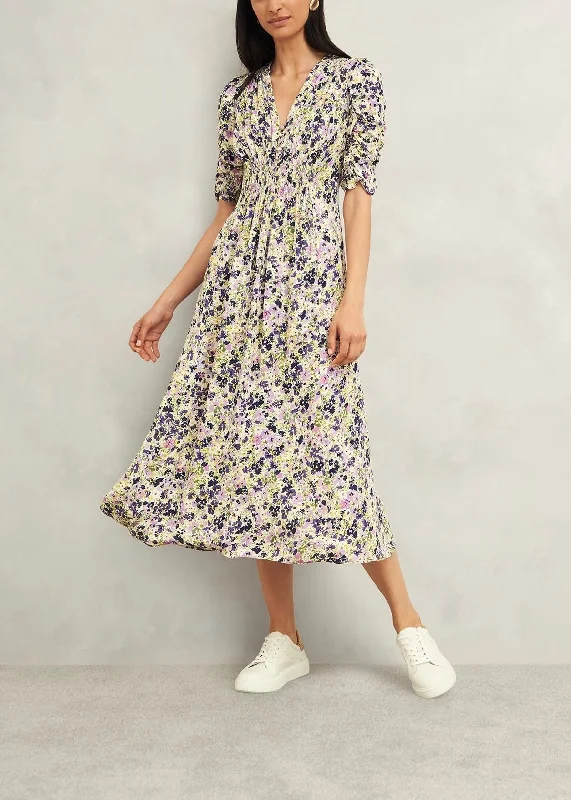 Stowe Dress 0224/5471/9021l00 Cream-Multi Floral Print girly