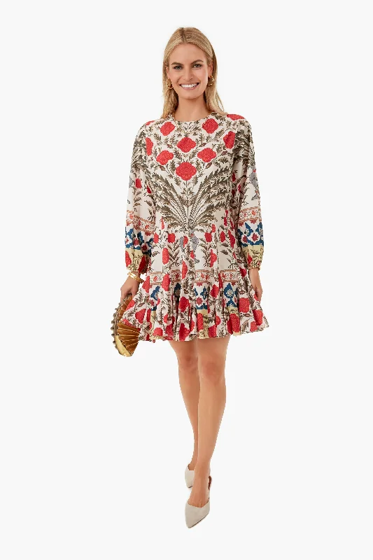 Garden of Dreams Red Multi Ella Dress Bodycon Club Sequined