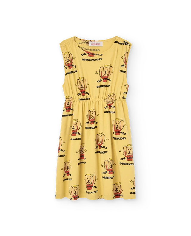 Yellow Logo Jersey Marten Dress Tunics Solid Classic