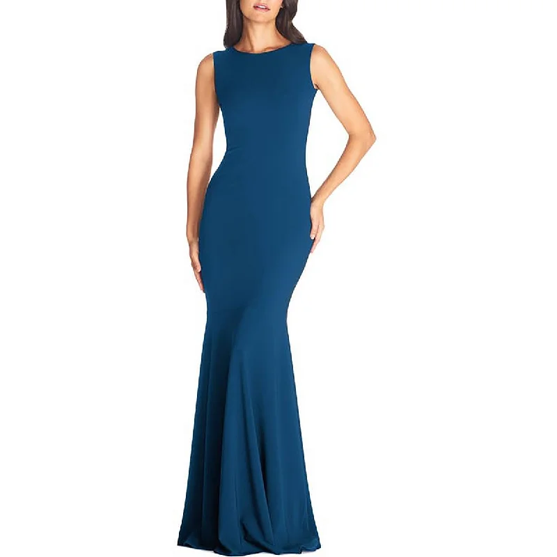 Womens Solid Polyester Evening Dress Tunics Print Colorful