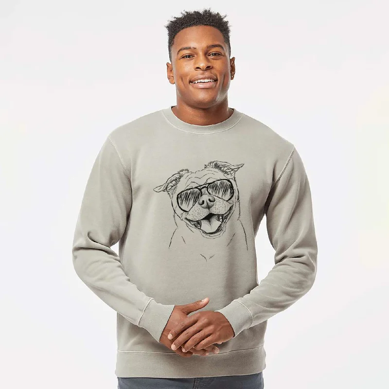 Aviator Riley the Chug - Unisex Pigment Dyed Crew Sweatshirt Hoodie with Gradient Ombre Colorful