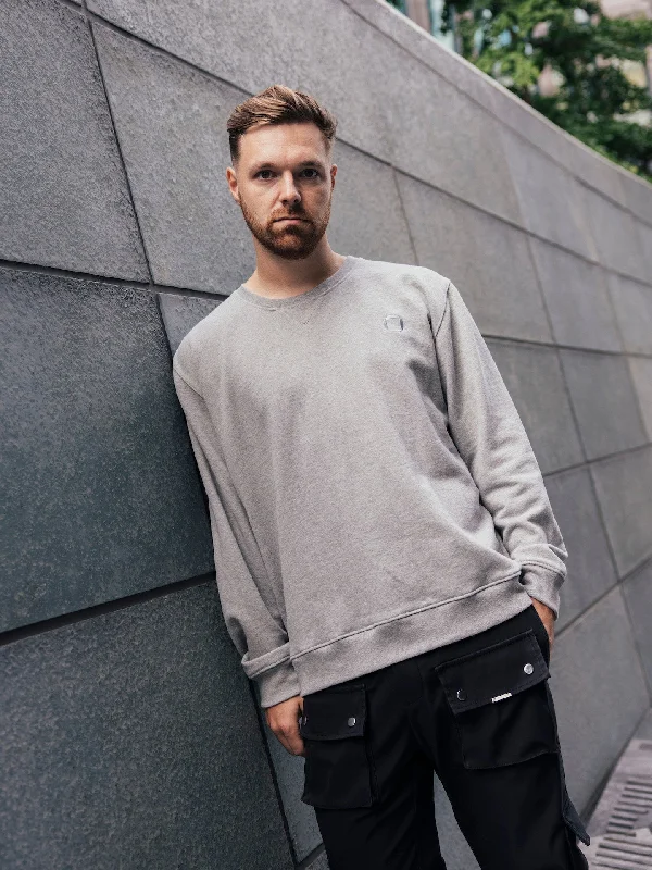 Sweatshirt - Grey Hoodie with Logo Branding Identity