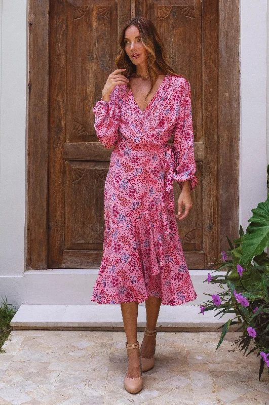 Wrap High Low Dress Tunics Polka dots