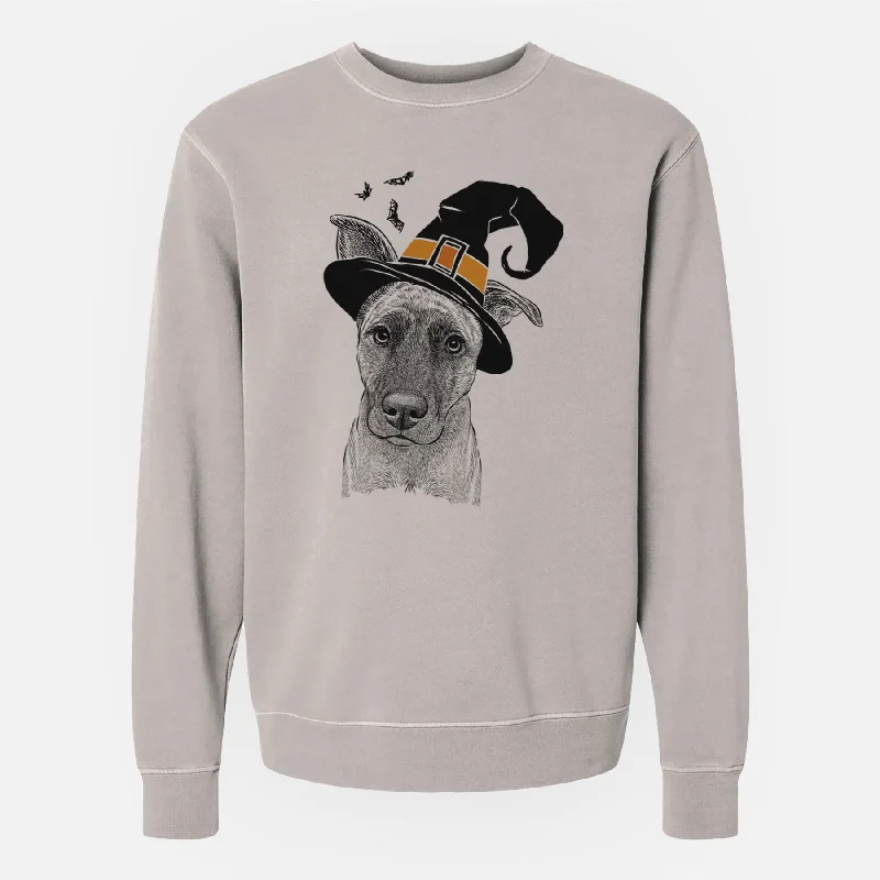 Witch Zoey the Mixed Breed - Unisex Pigment Dyed Crew Sweatshirt Hoodie with Cropped Fit Short Trendy