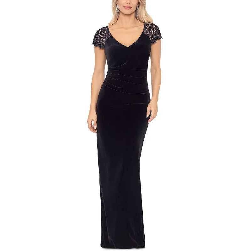 X by Xscape Womens Velvet Metallic Evening Dress Tunics Winter warm