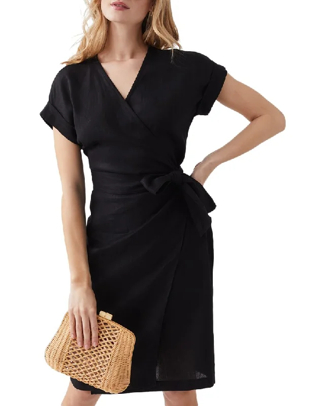 J.Mclaughlin Soraya Linen Dress Shift Classic Vintage
