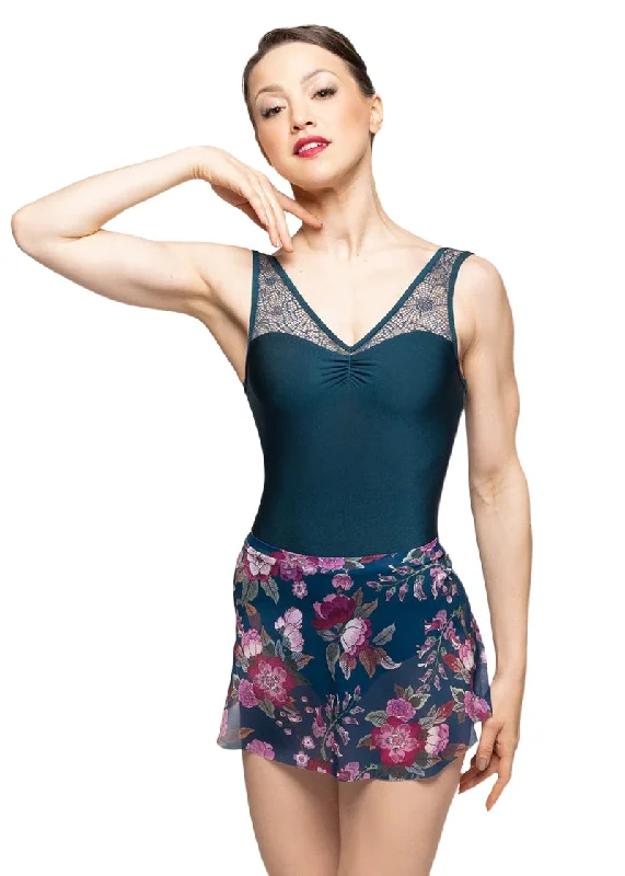 ON SALE Tulip Mesh Pull-On Skirt (Deep Sea/Aspire) mini skirt trendy