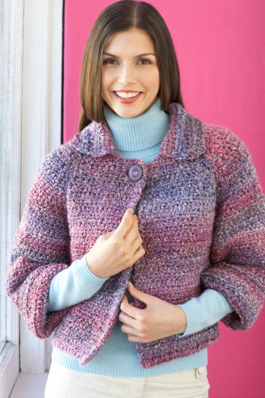 Jaunty Jacket (Crochet) Wool Fabric Cashmere Fabric Tweed Fabric