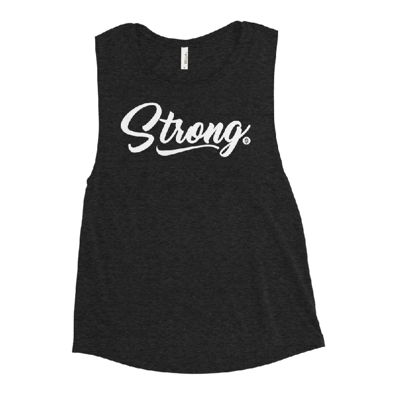The 'Strong.' Muscle Tank lavender tank top