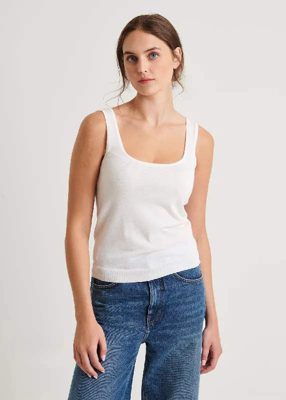 Superfine Merino Fitted Tank floral tank top