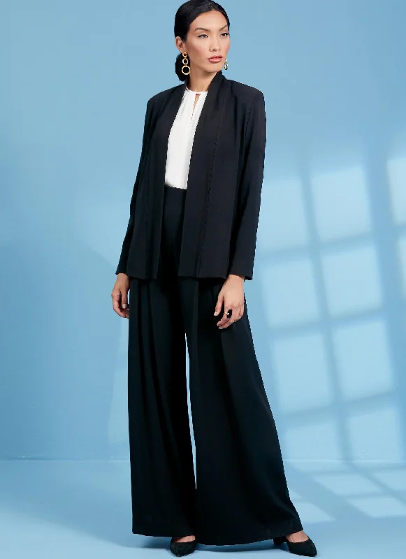 Vogue Jacket, Top and Trousers V1620 Chenille Fabric Brocade Fabric Lace Fabric