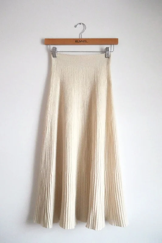 3D Printed Flare Skirt Ivory wrap skirt elegant