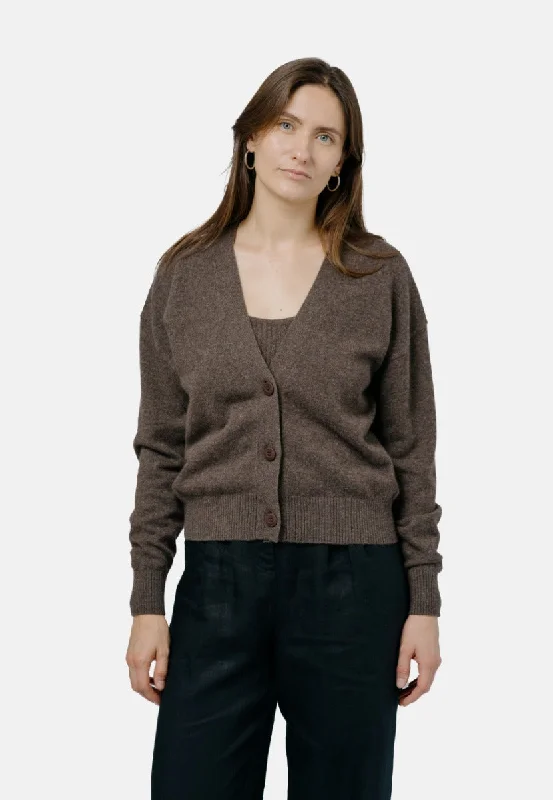 UIaanbaatar Cardigan Brown Cardigan Knitwear Sweater