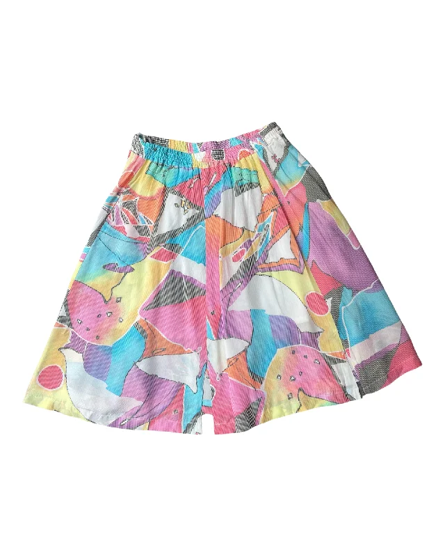 Vintage 90’s Pattern Skirt cashmere skirt fine