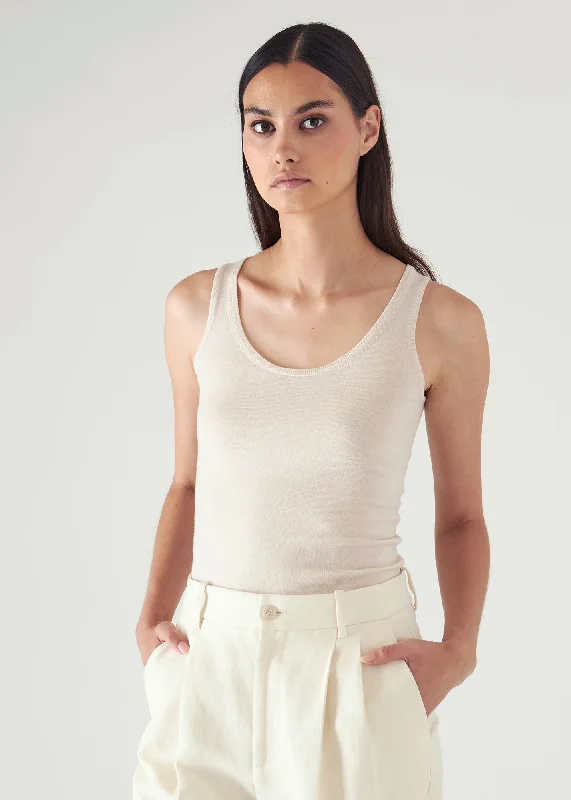 Superfine Merino Lyocell  Scoop Neck Tank peekaboo tank top