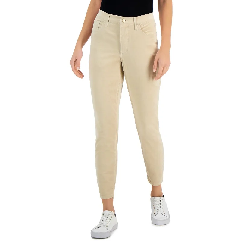 Tommy Hilfiger Womens Tribeca Corduroy Cropped Skinny Pants Modern Skinny Pants