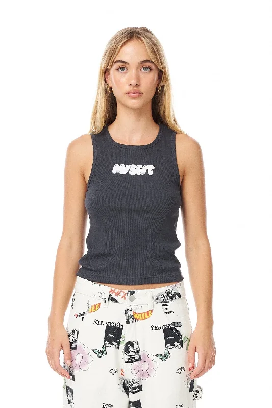 MISFIT NOELENE TANK - VINTAGE BLACK vibrant tank top